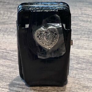 Brighton Mini All in One Phone Case Purse Bag Black Faux Croc Leather New